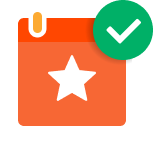 Calendar event with checkmark